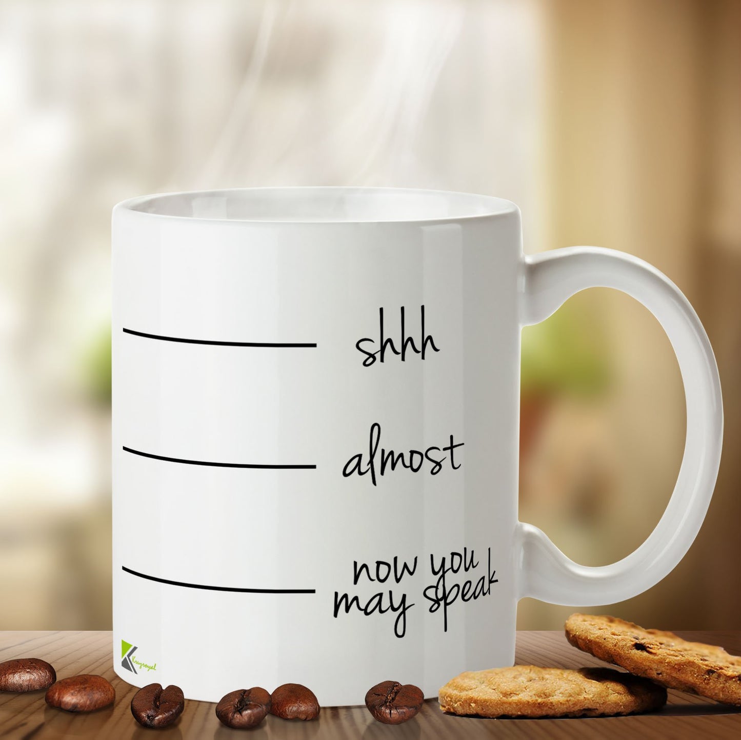 Kruzroyal Shhh...Almost.....Now you May Speak Funny / Novelty / Ceramic Mug