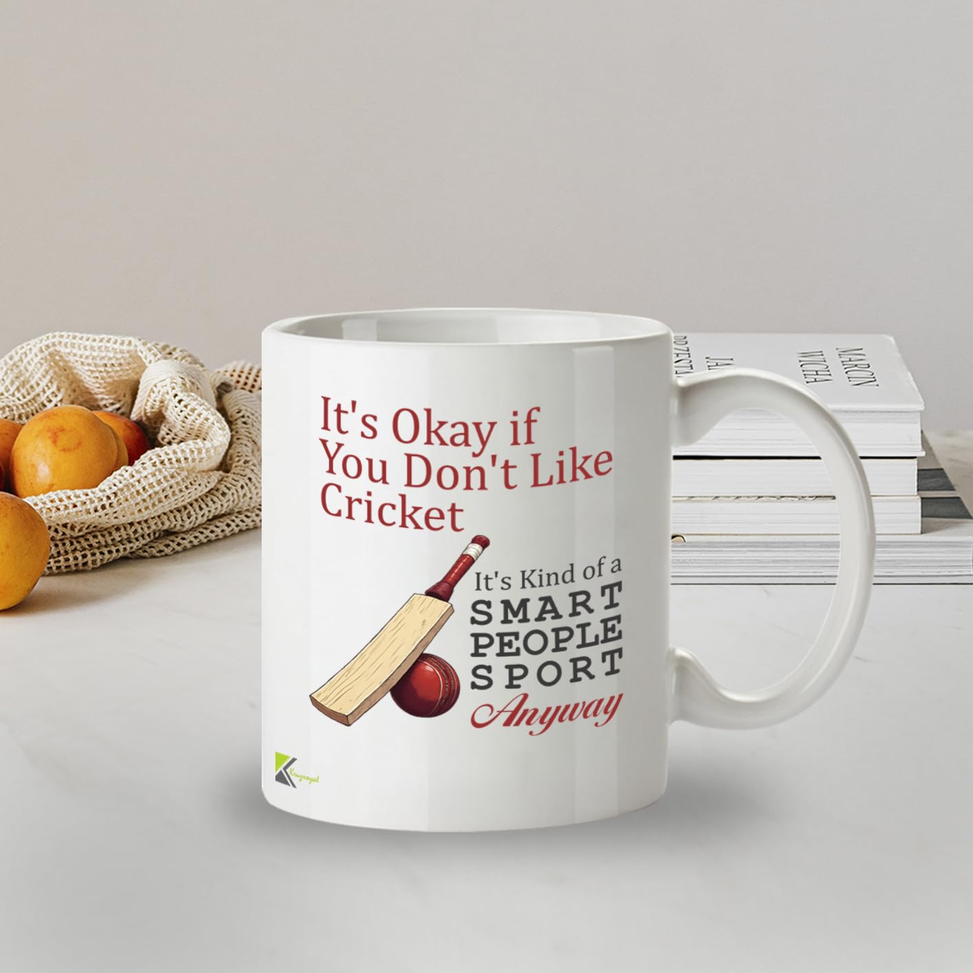 Kruzroyal DZ947 It's Okay If You Don't Like Cricket, It's Kind of A Smart People Sport Anyway 11oz White Ceramic Coffee Tea Mug - Funny Gift for Cricket Fans, Sports Enthusiasts, Dad, Coach