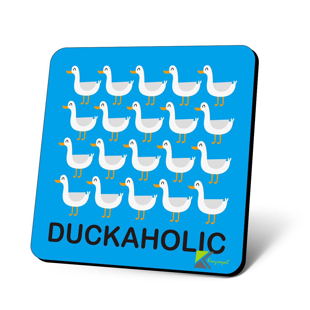 CS830 Duckaholic Novelty Funny Coffee Tea Drink Gift Glossy MDF Wooden Coaster