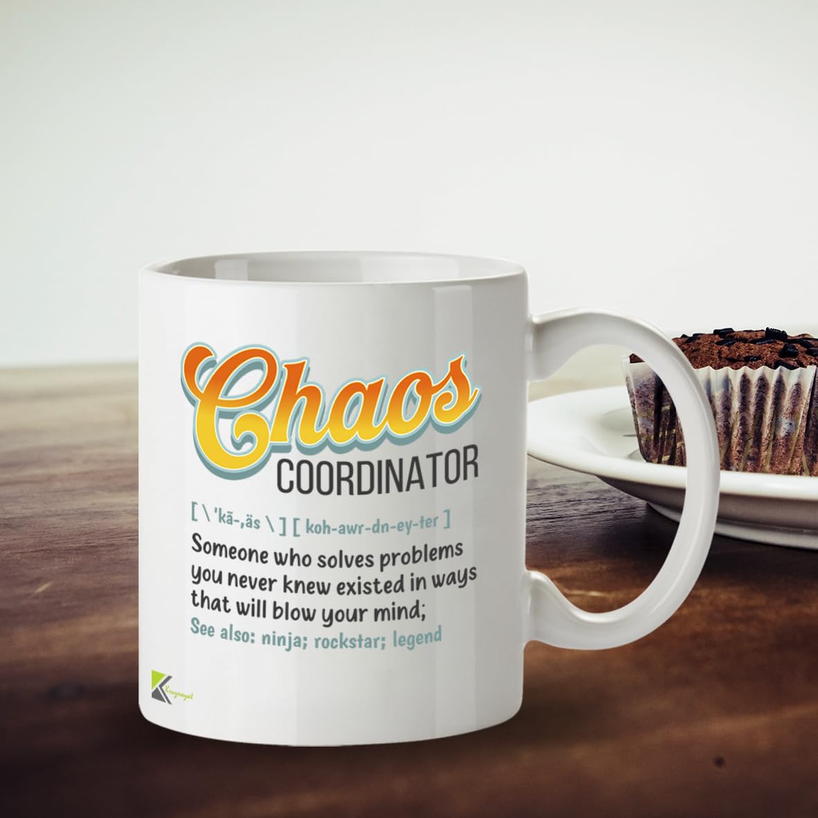 Kruzroyal Chaos Coordinator Mug | Funny Gift for Women Men Mum Boss Teacher Coworker | Appreciation Birthday Christmas Office Present 11oz
