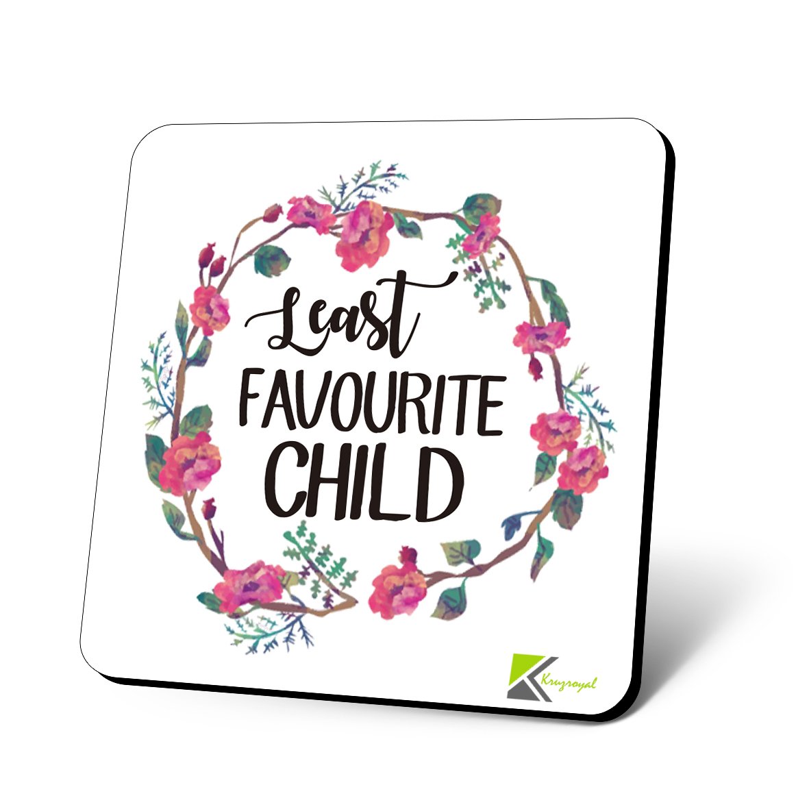 CS873 Least Favourite Child Novelty Funny Coffee Tea Drink Gift Glossy MDF Wooden Coaster