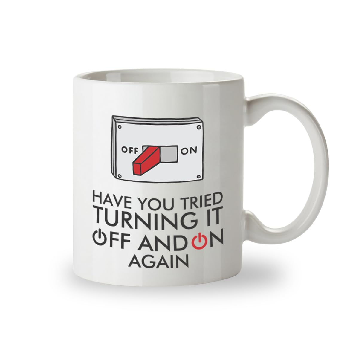 Kruzroyal Turning It Off and On Again Funny Mug, IT Tech Support Gift for Colleague