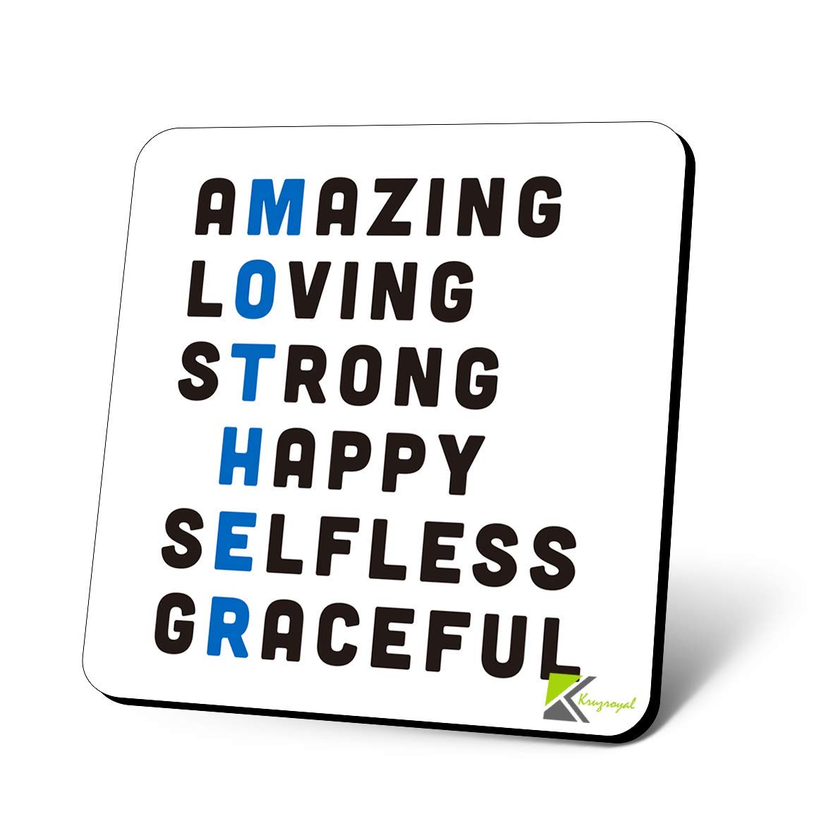 CS1197 Full Form of Mother Novelty Funny Coffee Tea Drink Gift Glossy MDF Wooden Coaster
