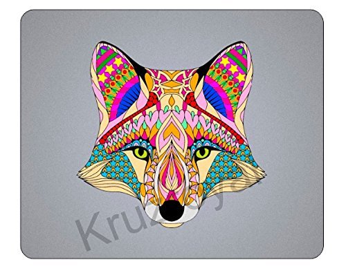 Fox Colourful Abstract Wildlife Mousemat / Pad Anti Slip Computer PC Mouse Mat Thick Rubber Quality Soft Comfort Feel Finish