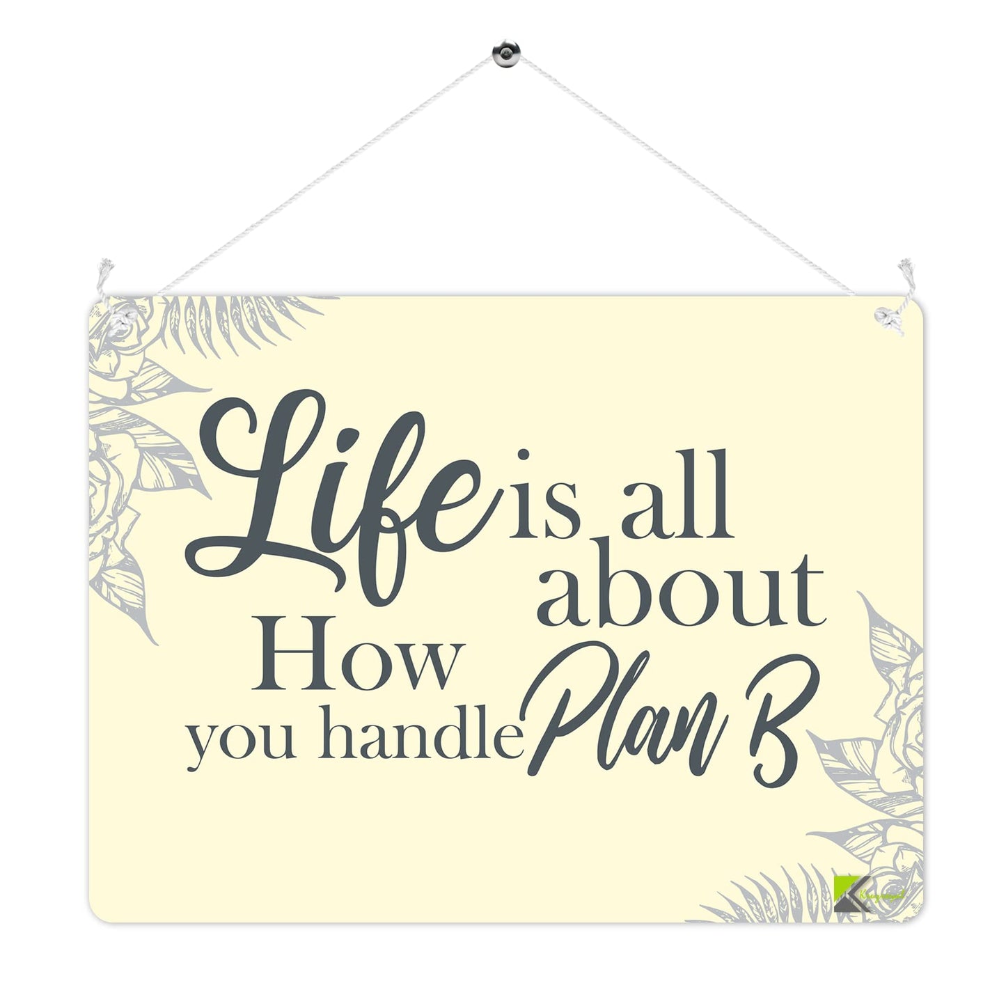 MP279 Life is all about how you handle Plan B Funny Novelty Retro Vintage Metal Wall Sign Plaque 20cm x 15cm
