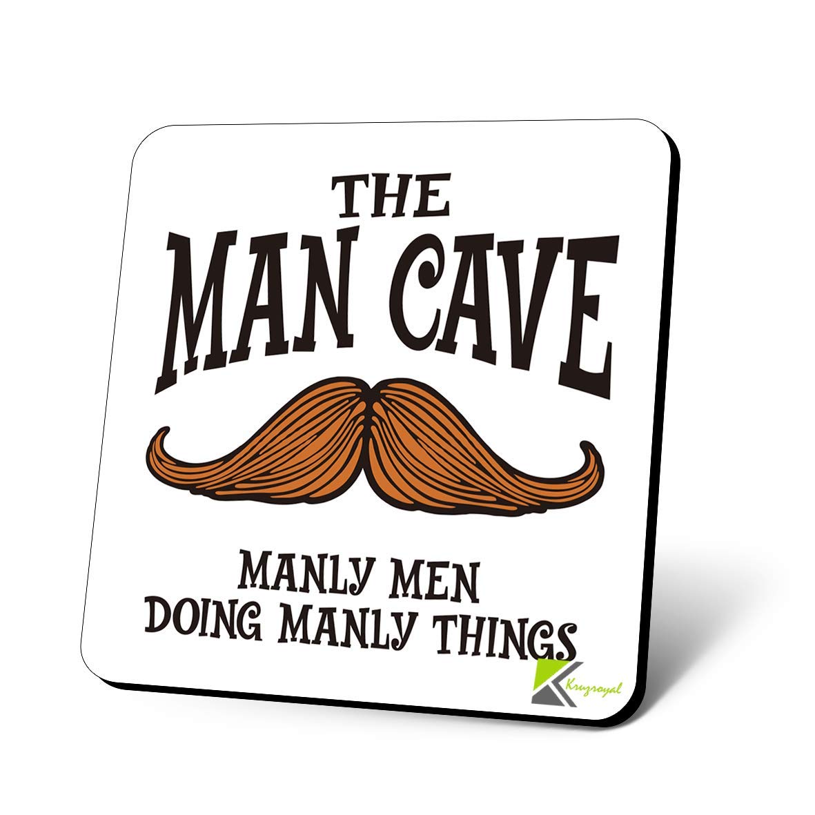 CS1199 The Man Cave : Manly Men Doing Manly Things Novelty Funny Coffee Tea Drink Gift Glossy MDF Wooden Coaster
