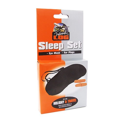 Travel Log Sleep Set Eye Mask And Ear Plugs For Holiday and Travel