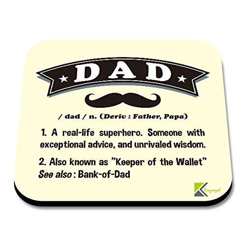CS008 Defination of Dad Novelty Funny Coffee Tea Drink Gift Glossy MDF Wooden Coaster