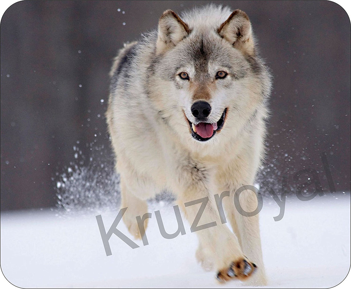 Timber Wolf Mousemat / Pad Anti Slip Computer PC Mouse Mat