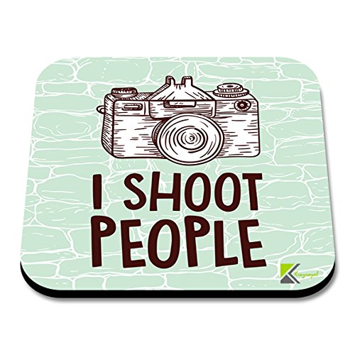 CS203 I Shoot People/photographer/cameraNovelty Funny Coffee Tea Drink Gift Glossy MDF Wooden Coaster