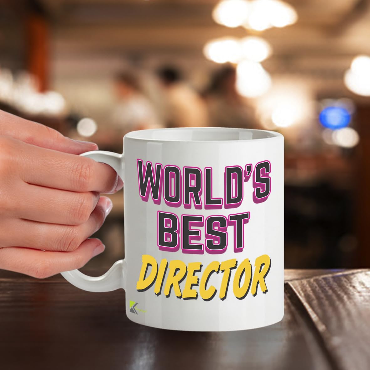 Kruzroyal DZ839 World's Best Director Mug 11oz - White Ceramic Cup for Company Leader, Film Director - Ideal Birthday, Leaving or Thank You Present