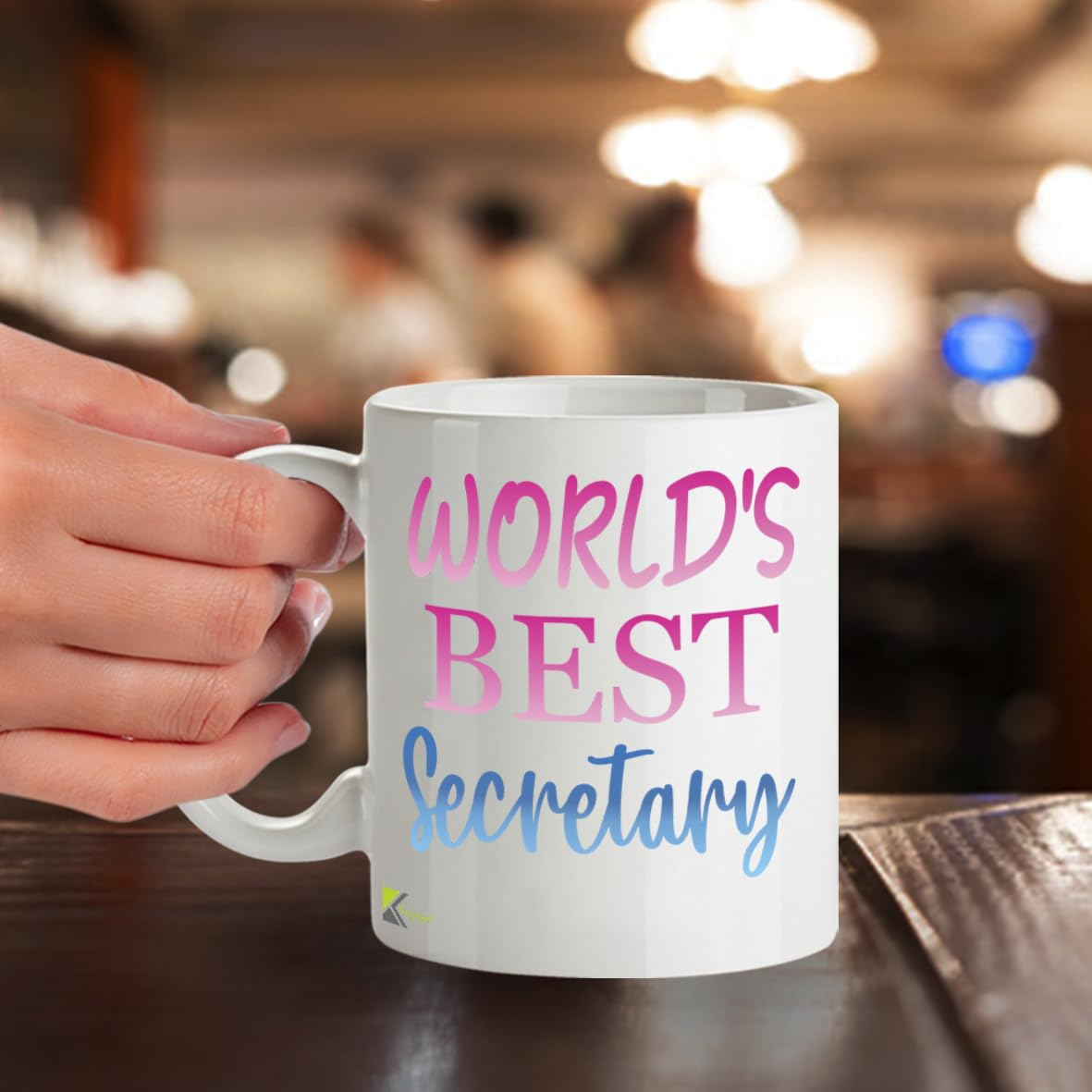 Kruzroyal DZ867 World's Best Secretary Mug 11oz - White Ceramic Cup for PA, Admin Assistant - Funny Birthday, Leaving, Thank You Present