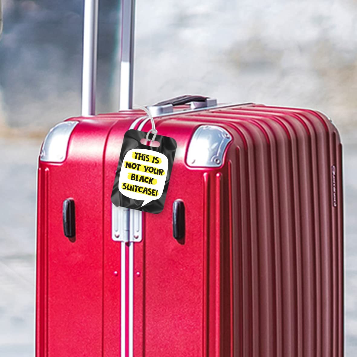 LT013 This is not Your Black Suitcase! Novelty Funny Unique Designer Gift Glossy Plastic Suitcase Luggage Tag