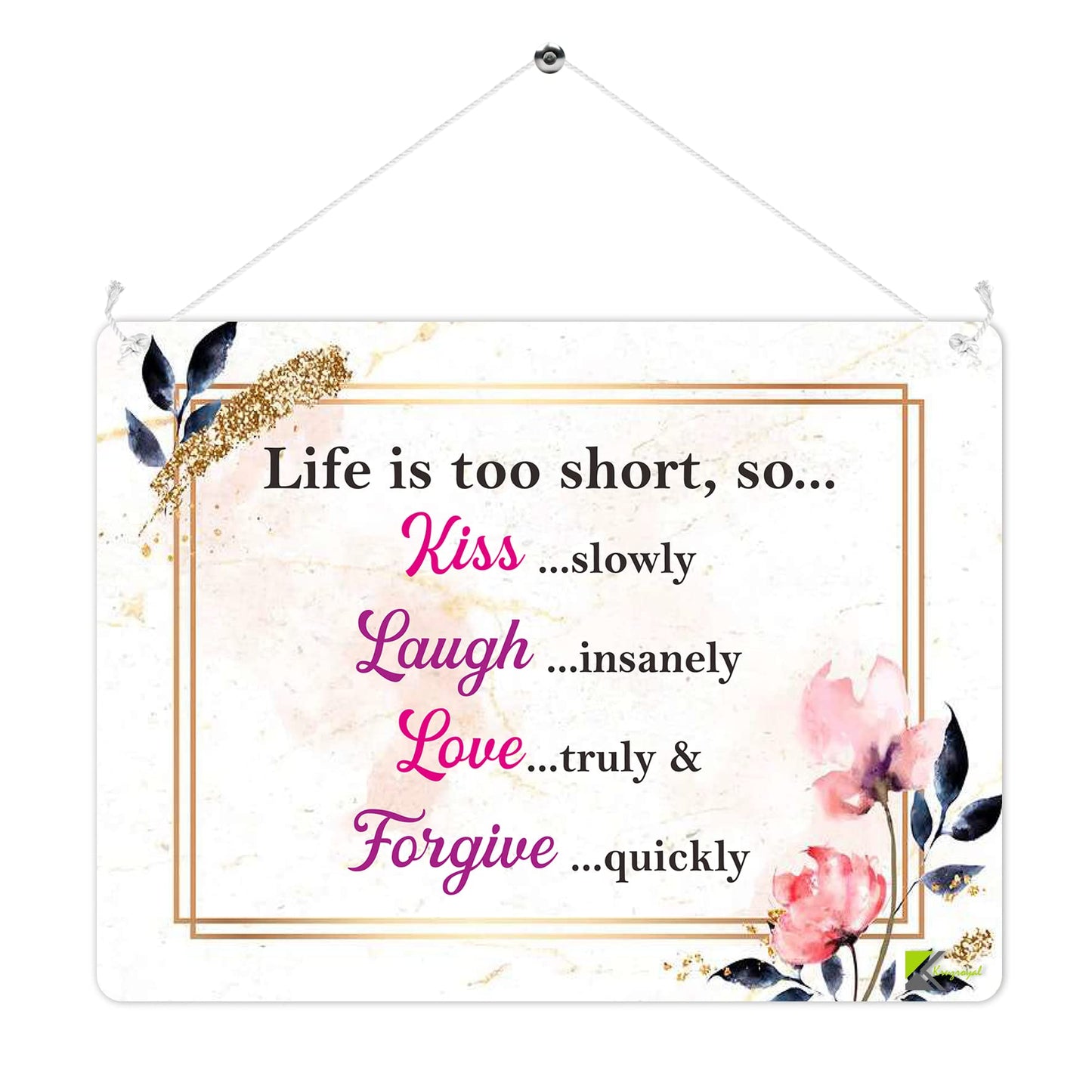 MP281 Life is too short quote Funny Novelty Retro Vintage Metal Wall Sign Plaque 20cm x 15cm