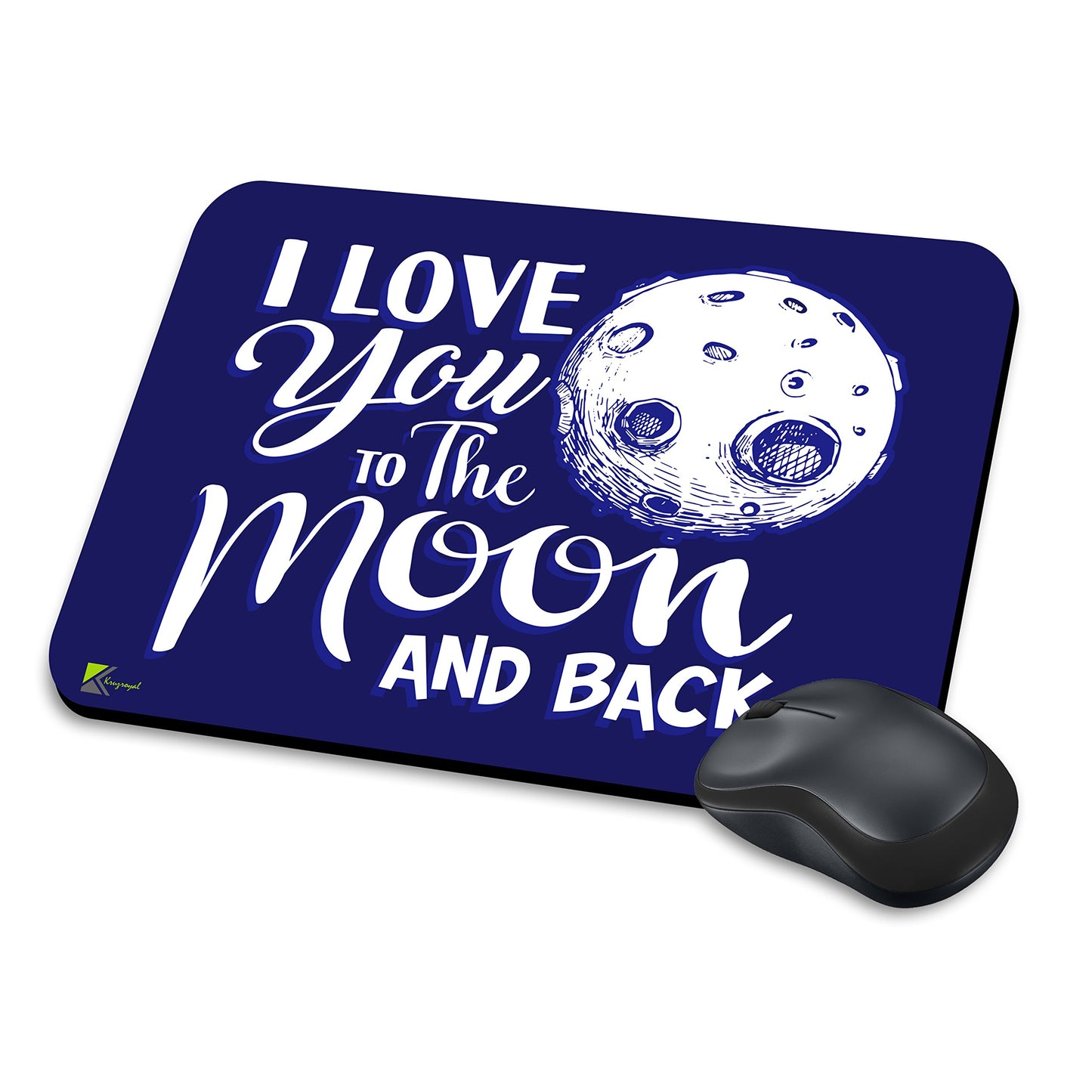 MM040 - I Love You To The Moon And Back Funny Novelty Gift Mousemat/MousePad Anti Slip Laptop Computer PC Mouse Mat