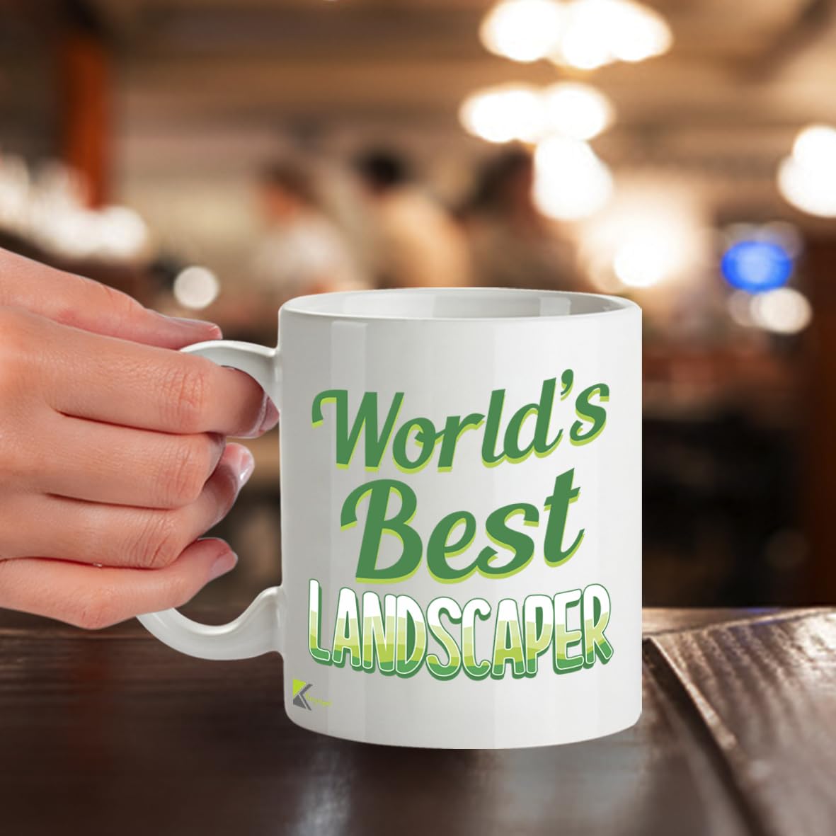 Kruzroyal DZ832 World's Best Landscaper Mug 11oz - White Ceramic Coffee & Tea Cup for Gardener, Landscape Architect - Birthday, Thank You Present