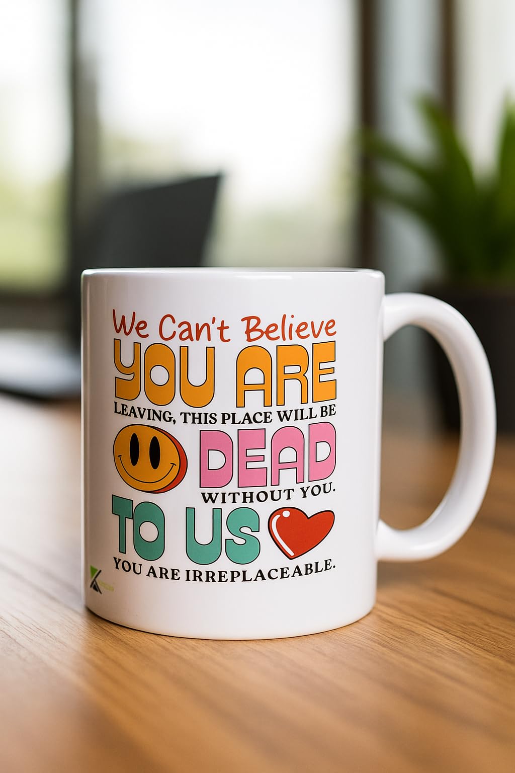 Funny Coworker Leaving Gift Mug, You are Dead to Us Sarcastic Design, Novelty Farewell Present for Colleague, Boss or Friend, White Ceramic Coffee Cup, 11 oz