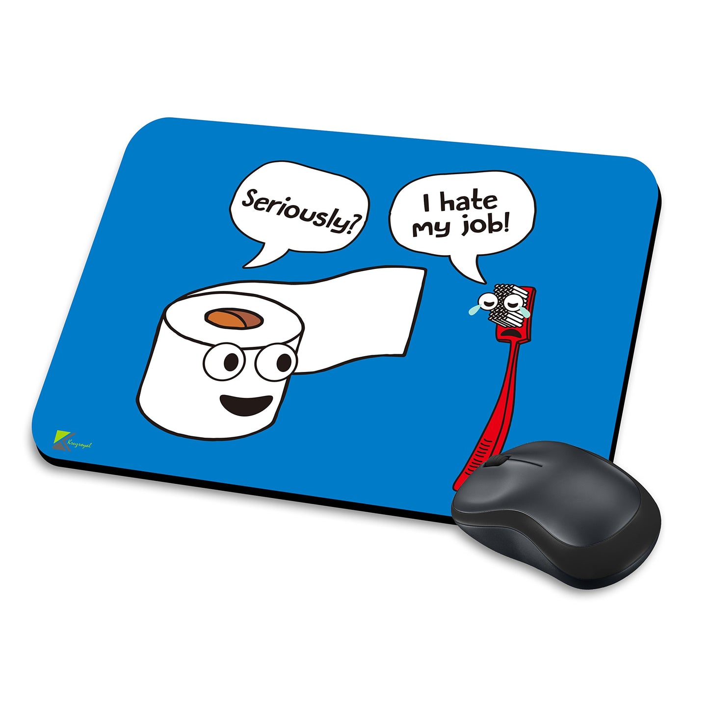 MM221 - Seriously? I hate my job! Funny Novelty Gift Mousemat/MousePad Anti Slip Laptop Computer PC Mouse Mat