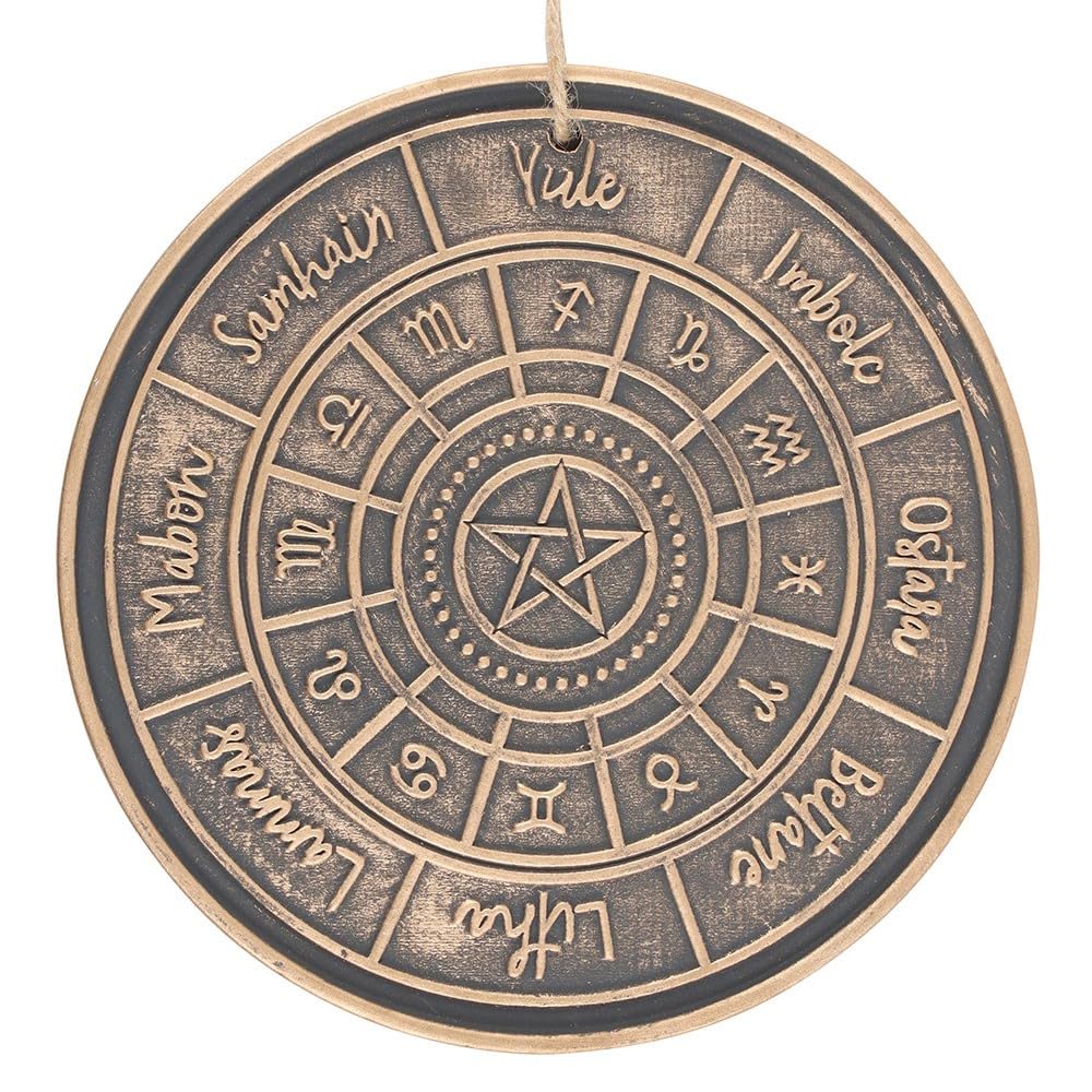 Something Different Terracotta Wheel Of The Year Plaque (One Size) (Bronze)