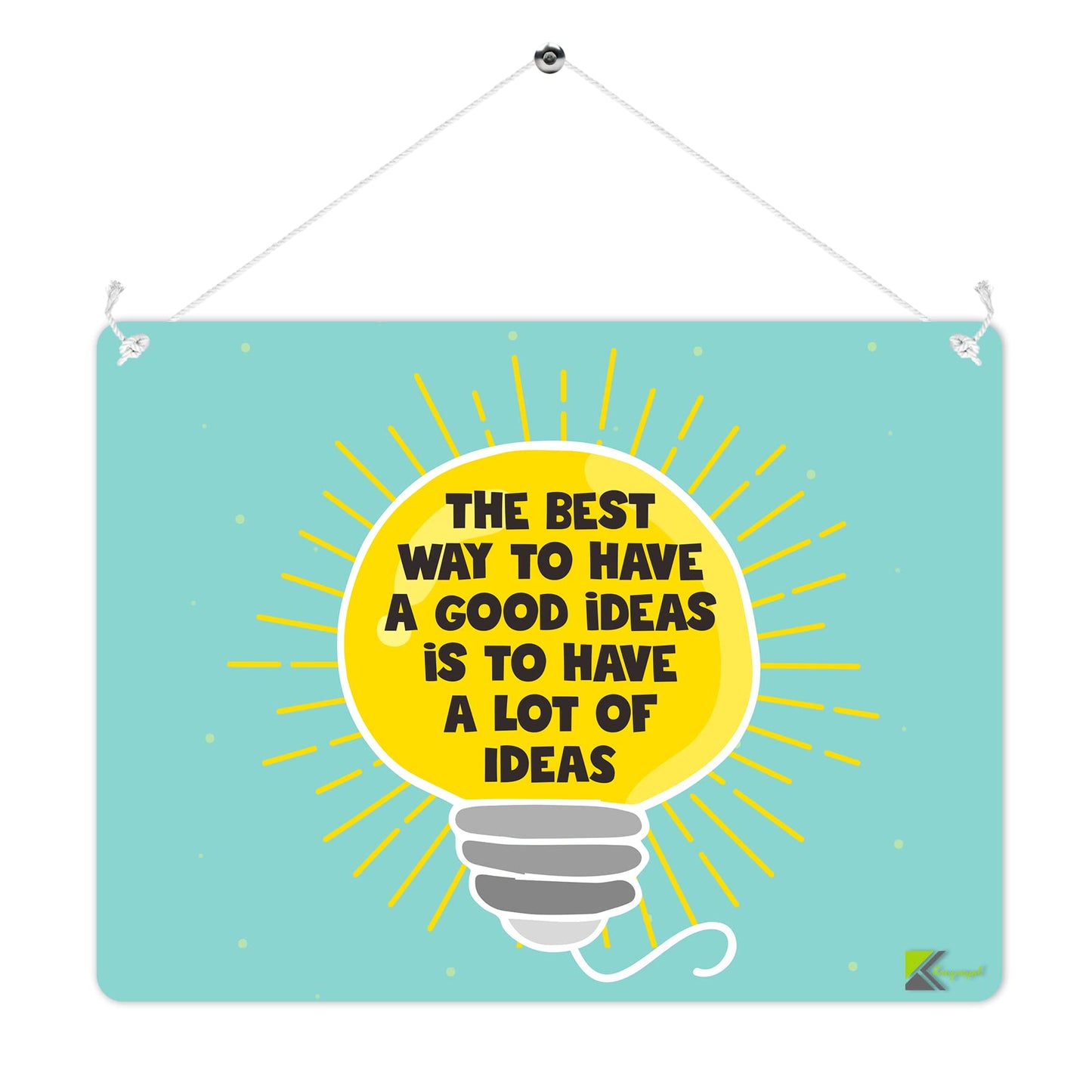 Kruzroyal MP249 The best way to have a good ideas is to have a lot of ideas Funny Novelty Retro Vintage Metal Wall Sign Plaque 20cm x 15cm