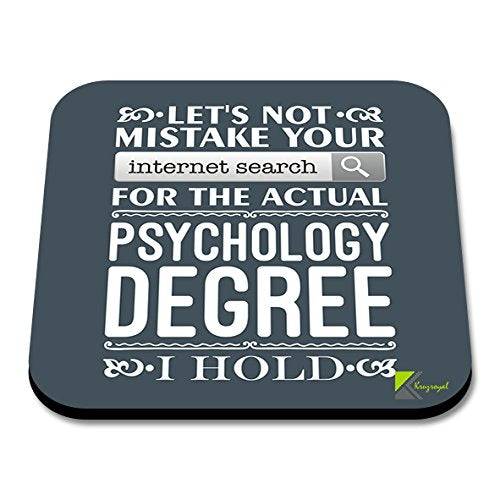 CS236 Let's not Mistake Your Internet Search for The Actual Psychology Degree i holdNovelty Funny Coffee Tea Drink Gift Glossy MDF Wooden Coaster
