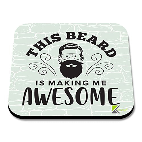 CS209 This Beard is Making me awesomeNovelty Funny Coffee Tea Drink Gift Glossy MDF Wooden Coaster