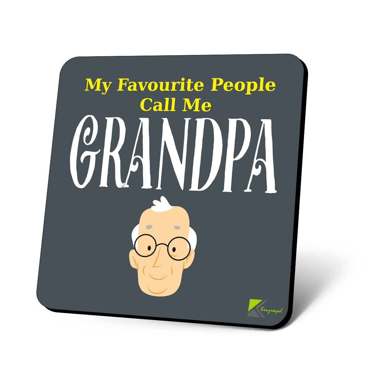 CS1029 My Favourite People Call Me Grandpa Novelty Funny Coffee Tea Drink Christmas Gift Glossy MDF Wooden Coaster