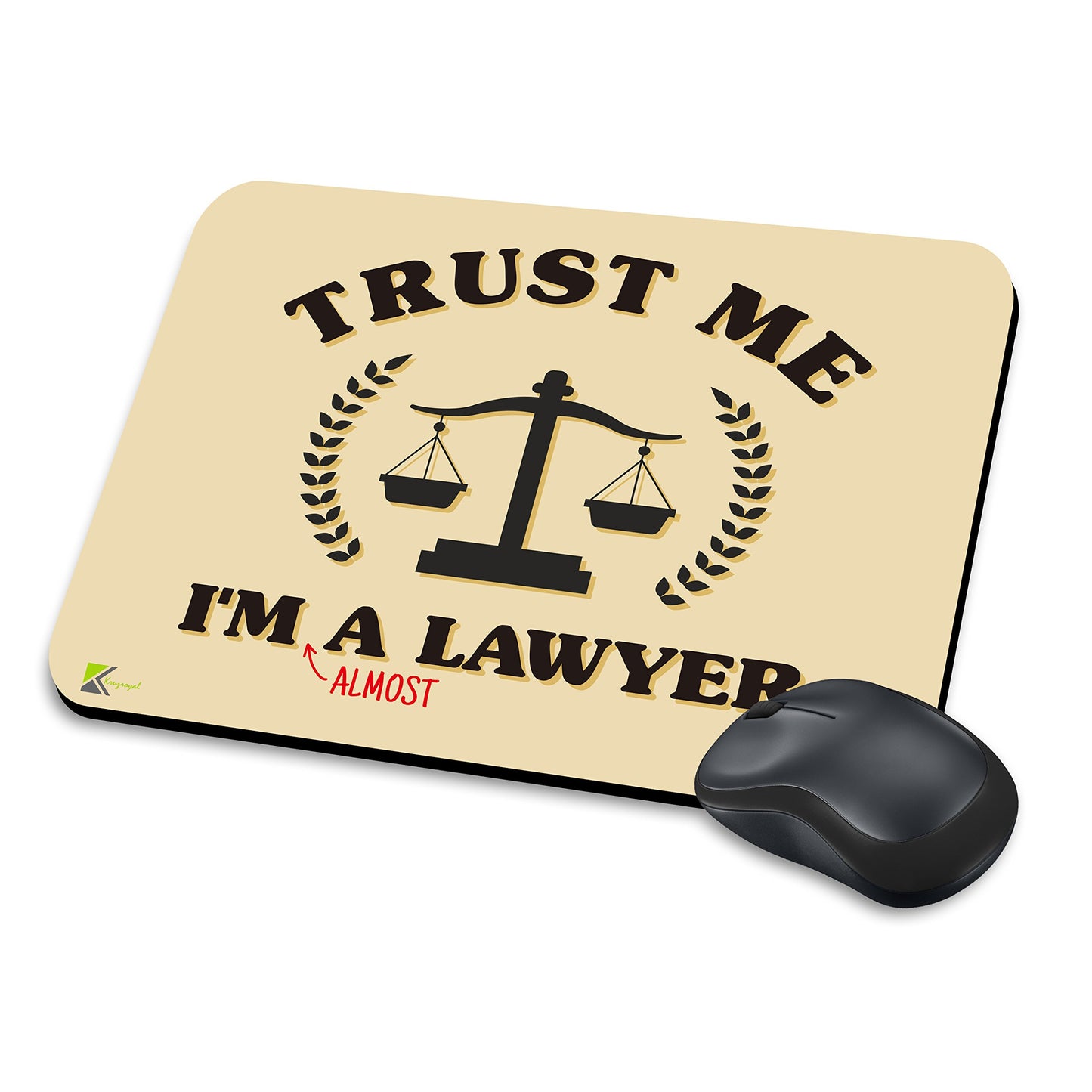 MM023 - Trust me i'm almost a lawyer/law student gift Funny Novelty Gift Mousemat/MousePad Anti Slip Laptop Computer PC Mouse Mat