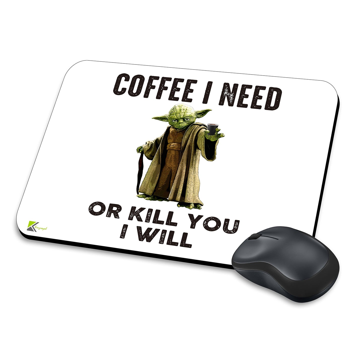 MM051 - Coffee i need or kill you i will Funny Novelty Gift Mousemat/MousePad Anti Slip Laptop Computer PC Mouse Mat