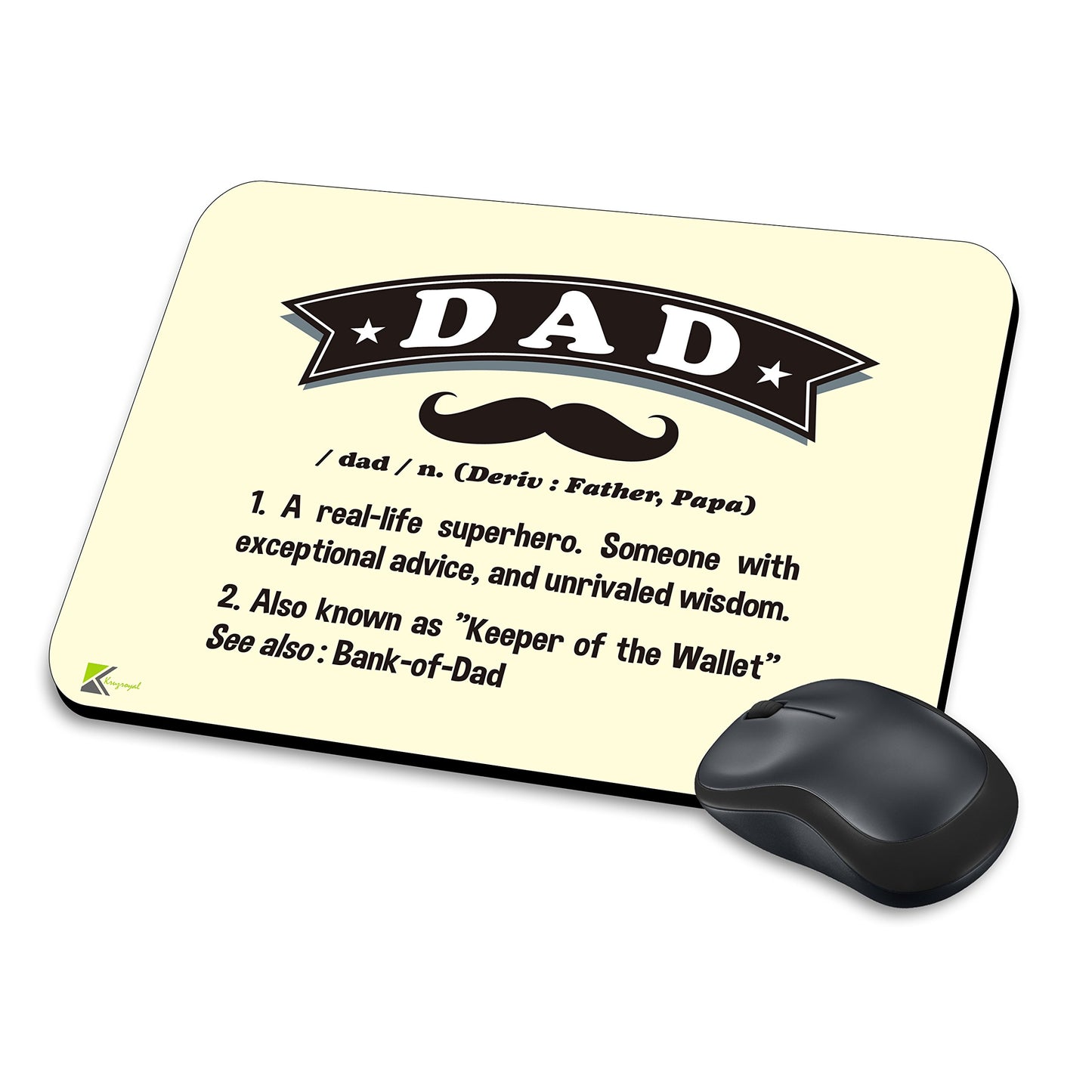 MM056 - Defination of Dad Funny Novelty Gift Mousemat/MousePad Anti Slip Laptop Computer PC Mouse Mat
