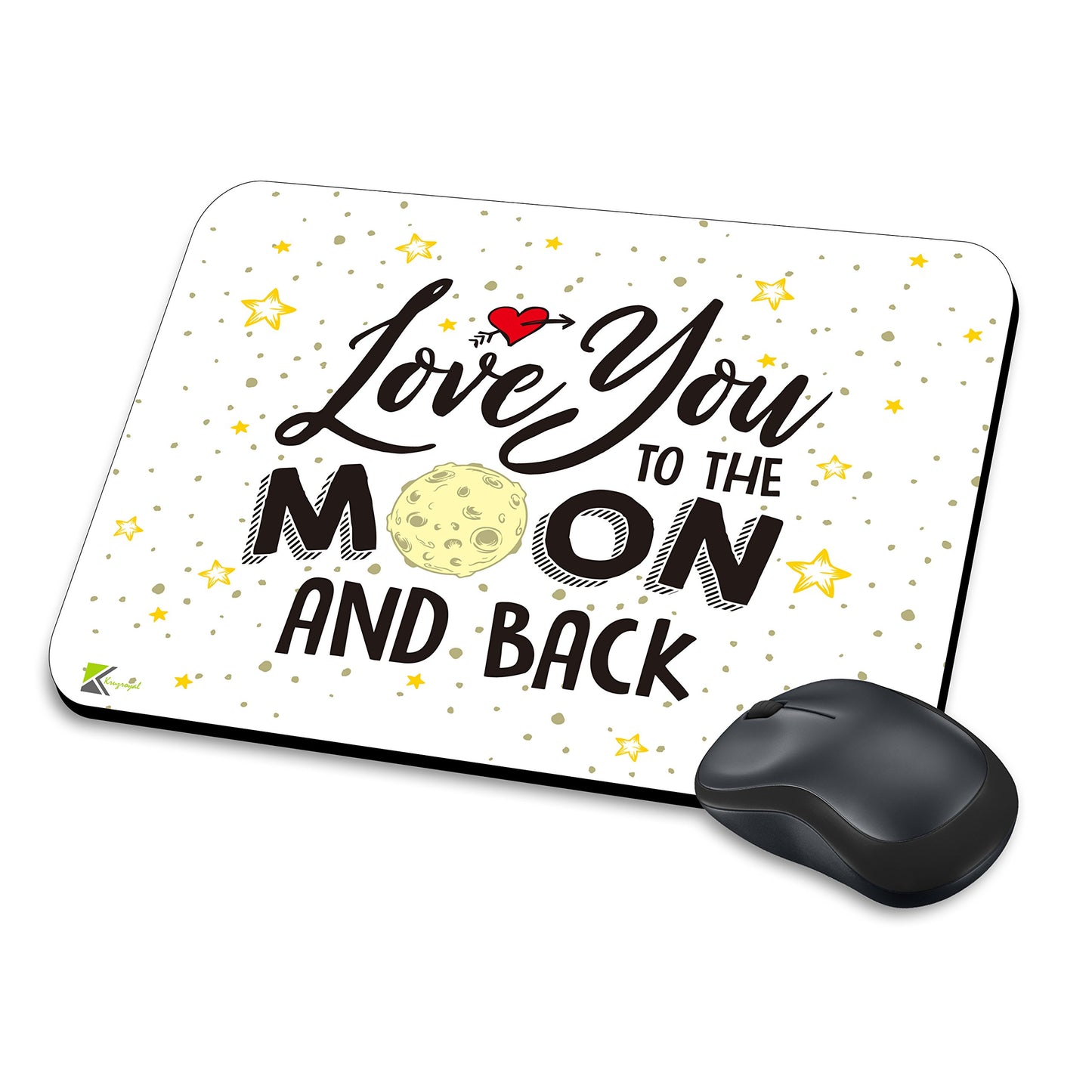 MM300 - Love you to the moon and back. Funny Novelty Gift Mousemat/MousePad Anti Slip Laptop Computer PC Mouse Mat