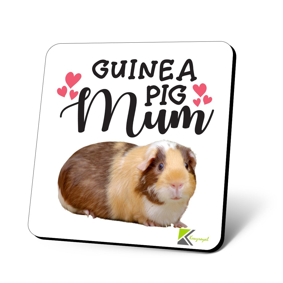 CS923 Guinea Pig Mum Novelty Funny Coffee Tea Drink Gift Glossy MDF Wooden Coaster