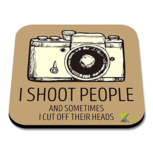 CS023 I Shoot People/Photographer Novelty Funny Coffee Tea Drink Gift Glossy MDF Wooden Coaster