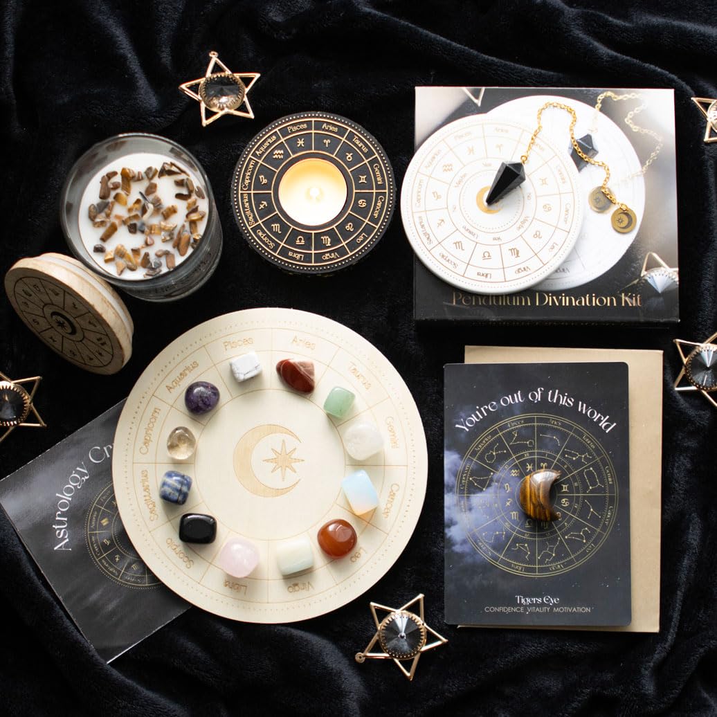 Astrology Wheel Tealight Candle Holder - Handcrafted Metal Stand with Zodiac Signs, Ideal for Home Decor and Spiritual Ambiance, Zodiac Gift for Astrology Enthusiasts