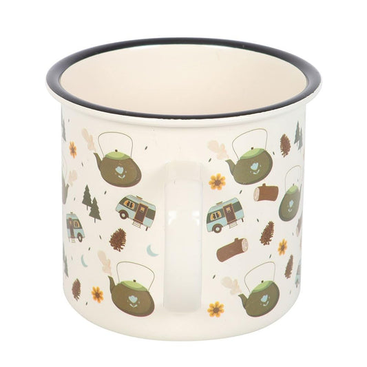 Something Different Camping Enamel Mug (One Size) (White)