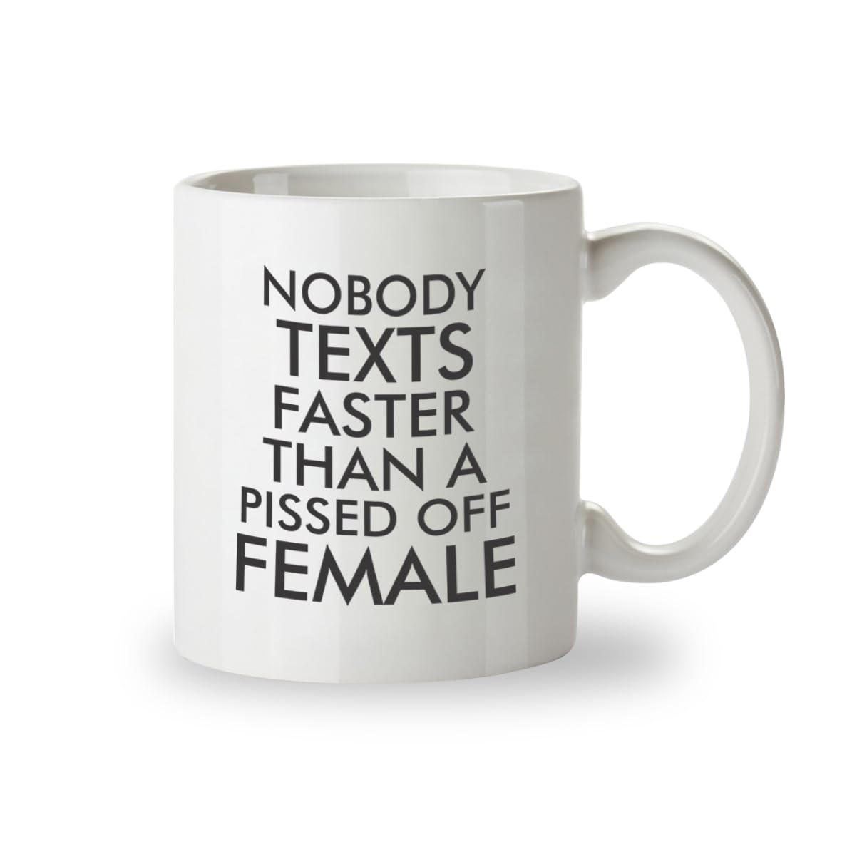 Kruzroyal Nobody Texts Faster Funny Mug, Sarcastic Gift for Women, Friend