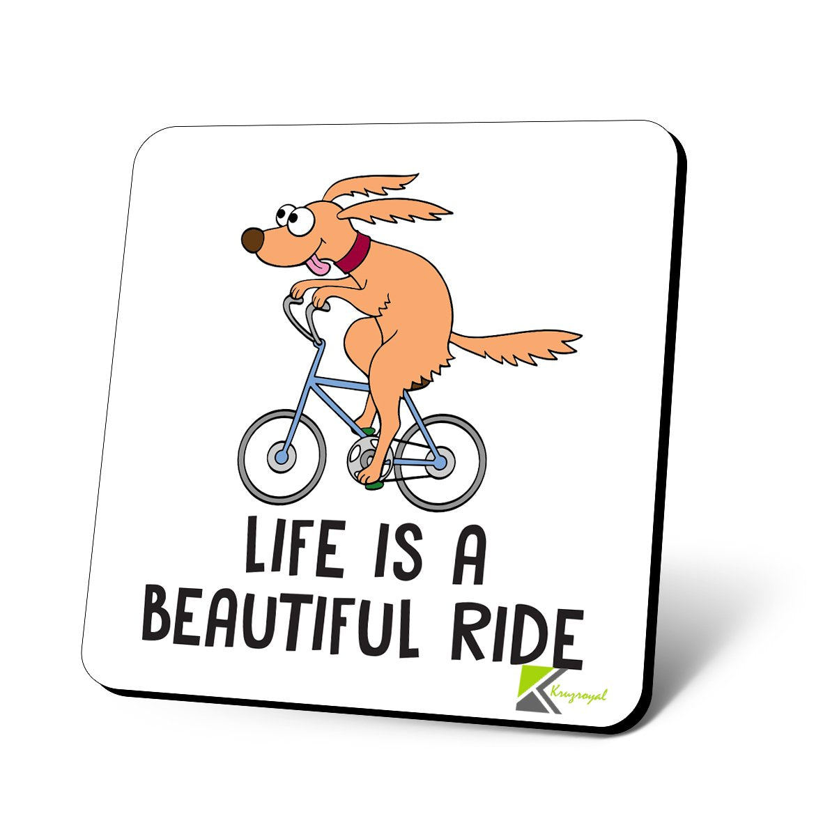 CS998 Life is a Beautiful Ride Novelty Funny Coffee Tea Drink Gift Glossy MDF Wooden Coaster