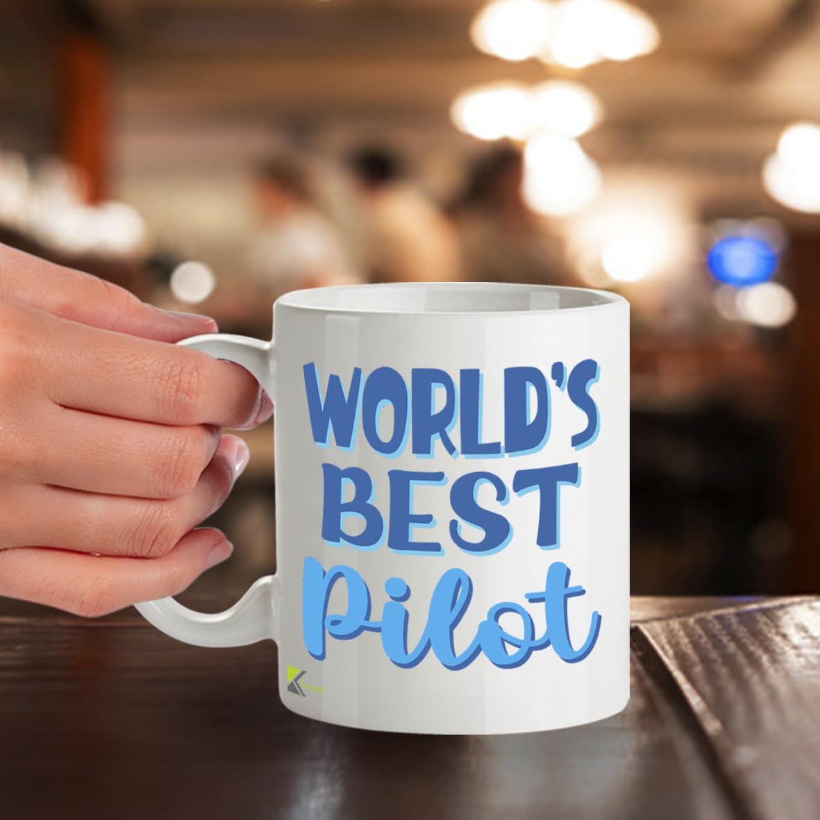 Kruzroyal DZ885 World's Best Pilot Mug 11oz - White Ceramic Cup for Captain, Aviator - Ideal Birthday, Graduation, Retirement Present