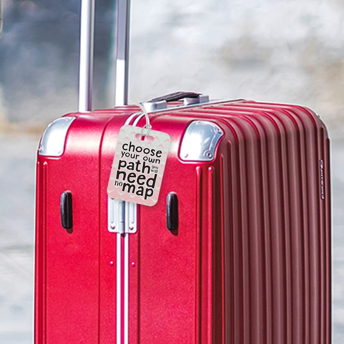 LT210 Choose Your own Path You Will Need no map Novelty Funny Unique Designer Gift Glossy Plastic Suitcase Luggage Tag