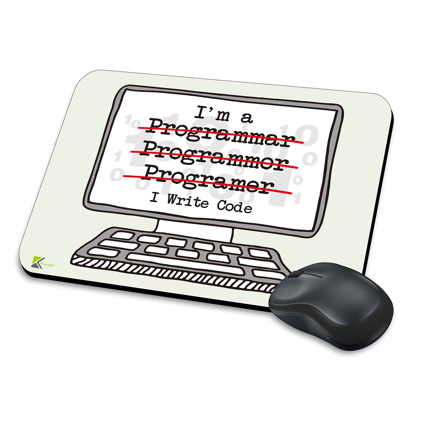 MM038 - I'm a programmer spelling mistake, i write code Funny Novelty Gift Mousemat/MousePad Anti Slip Laptop Computer PC Mouse Mat