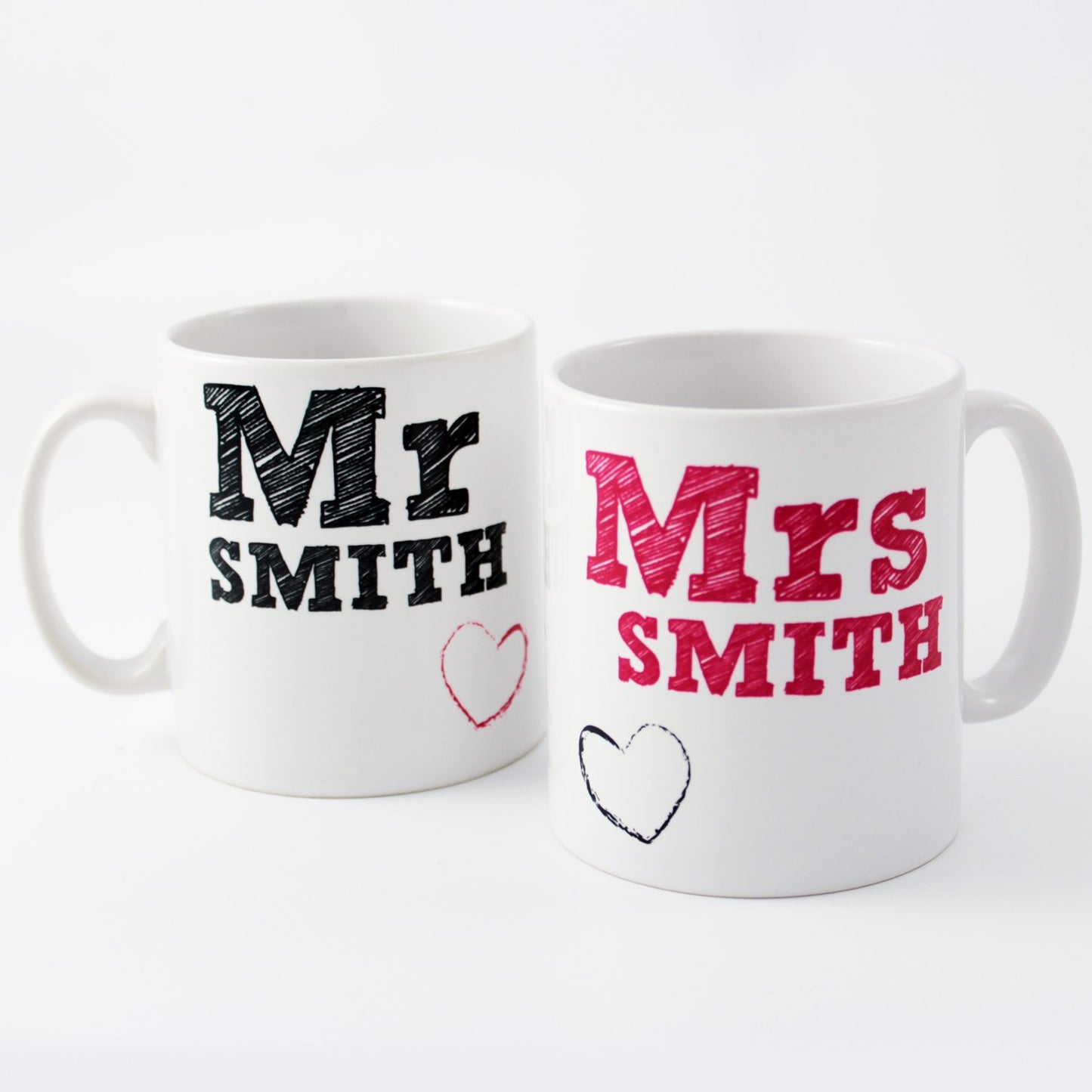 Personalised MR & MRS MUG SET