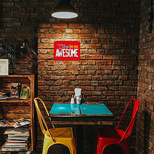 Kruzroyal MP377 Closed but still Awesome. Funny Novelty Retro Vintage Metal Wall Sign Plaque 20cm x 15cm