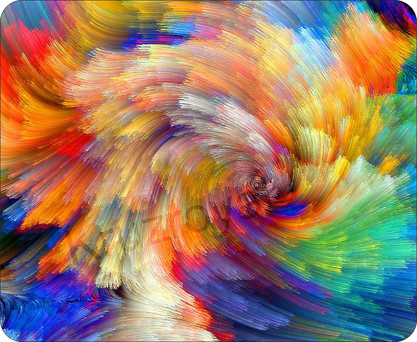 Kruzroyal Rainbow Brush Colourful Splash Mousemat / Pad Anti Slip Computer PC Mouse Mat