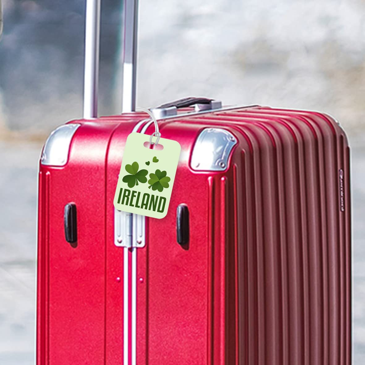 LT126 Ireland Novelty Funny Unique Designer Gift Glossy Plastic Suitcase Luggage Tag
