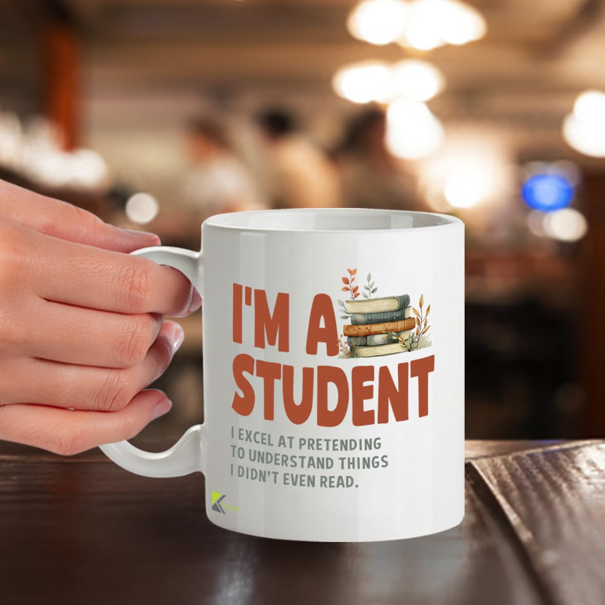 Kruzroyal DZ959 Funny Student Mug - Pretending to Understand Relatable College & University Gift for Exam Stress & Procrastination - Witty Academic Humor - 11oz White Ceramic