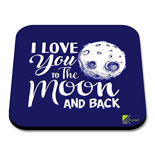 CS026 O Love You to The Moon and Back/valentineNovelty Funny Coffee Tea Drink Gift Glossy MDF Wooden Coaster