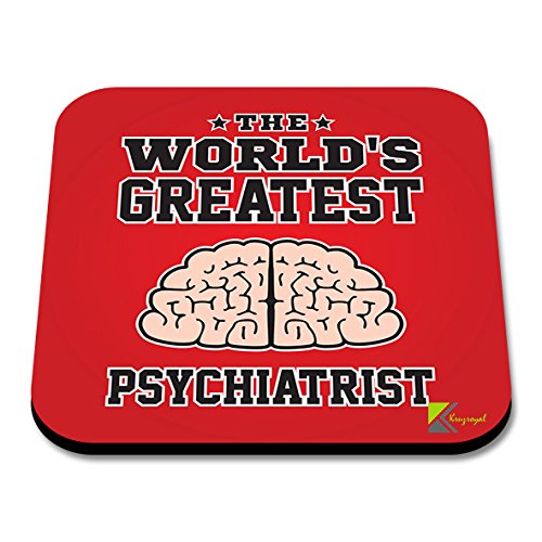CS173 The World's Greatest Psychiatrist. Novelty Funny Coffee Tea Drink Gift Glossy MDF Wooden Coaster