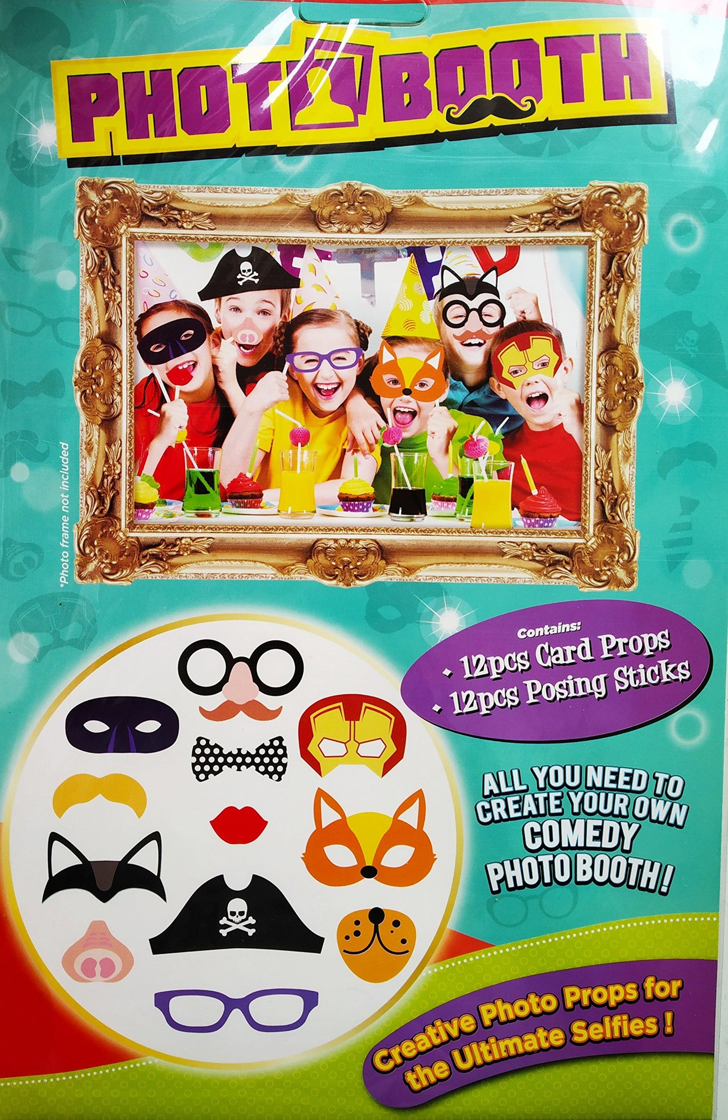 Party Photo Booth Selfie Props 12pc - Kids Party