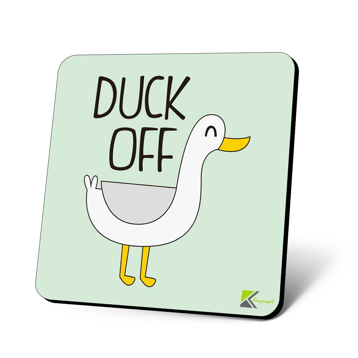 CS1056 Duck Off Novelty Funny Coffee Tea Drink Christmas Gift Glossy MDF Wooden Coaster