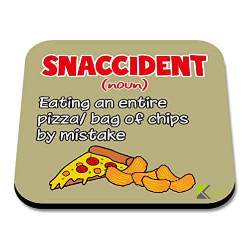 CS083 Defination of SnaccidentNovelty Funny Coffee Tea Drink Gift Glossy MDF Wooden Coaster